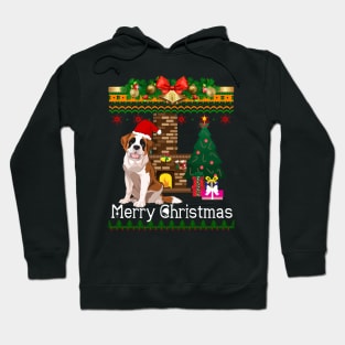 Ugly Christmas Sweater Saint Bernard Dog Hoodie